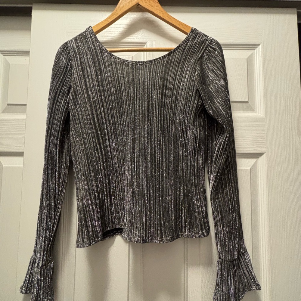 Amuse Society Long Sleeve Sparkly Top